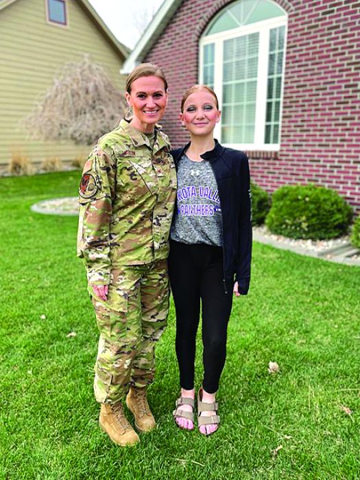 Jenni Martin is pictured with her daughter Amrah Martin. Jenni had drill the day this photo was taken and her daughter had a dance competition. Submitted photo