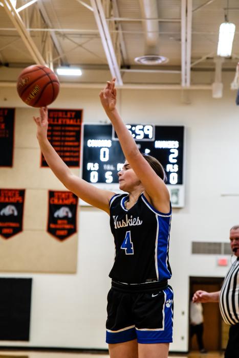  Ashley Brewer lets a 3 fly against Viborg-Hurley Dec. 20. Photo by Peterman Sports Photography stevepeterman5@gmail.com