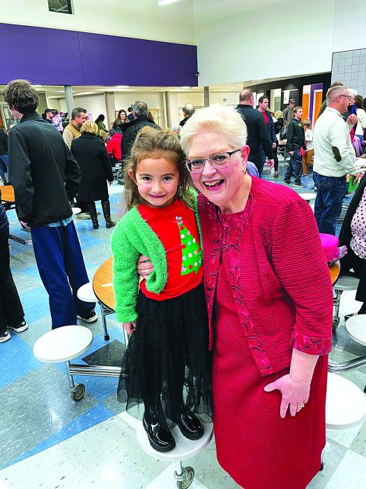 Kindergarten performer, Macrae Merchant of Dakota Dunes, is pictured with Sara Eckhoff. Submitted photo