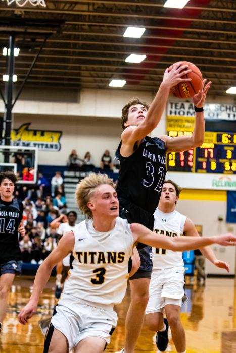 Randy Rosenquist was a force on the court against Tea Area with 12 points, 8 rebounds, 7 assists, 5 steals, 3 blocks and took a charge. Photo by Peterman Sports Photography stevepeterman5@gmail.com