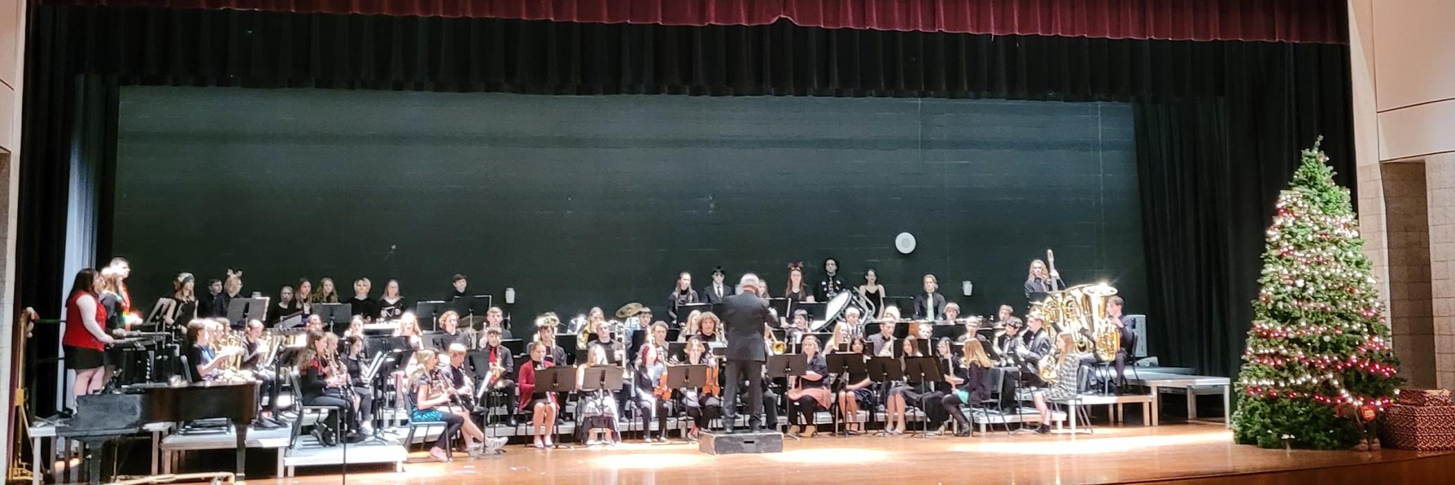 The 7-12th grade band played several numbers during the Winter Concert Dec. 2. 