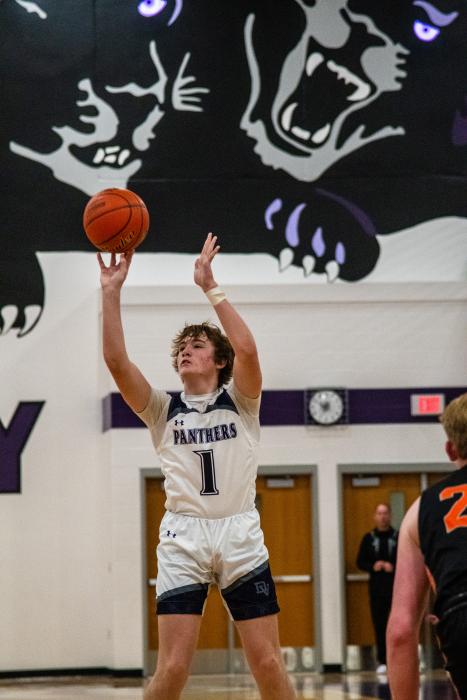 Jaxon Hennies lets a jumper fly against Sergeant Bluff-Luton. Photo by Peterman Sports Photography stevepeterman5@gmail.com