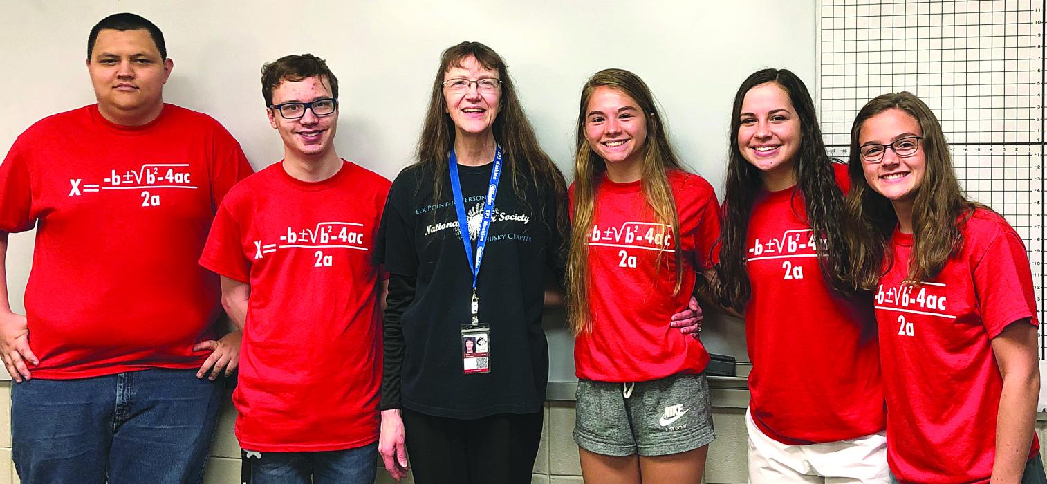 Every year, Rita Ahmann buys some of her students a quadratic formula T-shirts. Along with the T-shirt, Ahmann has a quadratic formula song. Ahmann is in her 46th year of teaching at Elk Point-Jefferson. Submitted photo