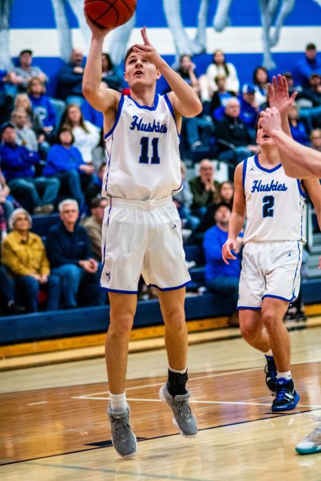 Jakob Scarmon had 13 points against Beresford Feb. 10.