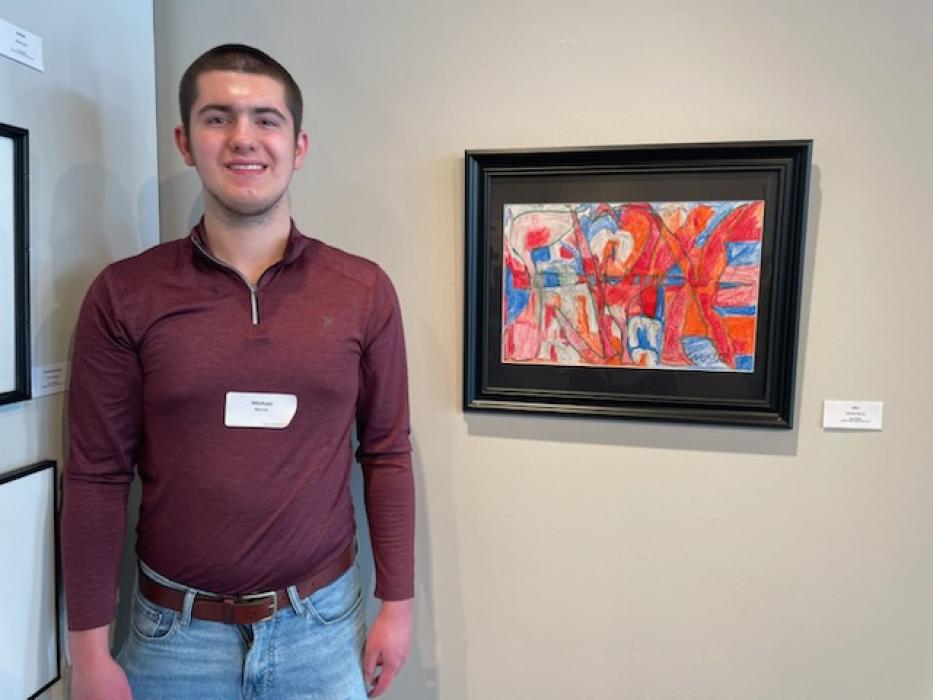 Mike Bourne was recognized for his artwork that he submitted to Buena Vista University. Submitted photo