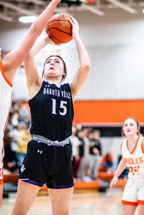 Cameryn Sommervold had 13 points against Lennox Feb. 24. Photo by Steve Peterman stevepeterman5@gmail.com