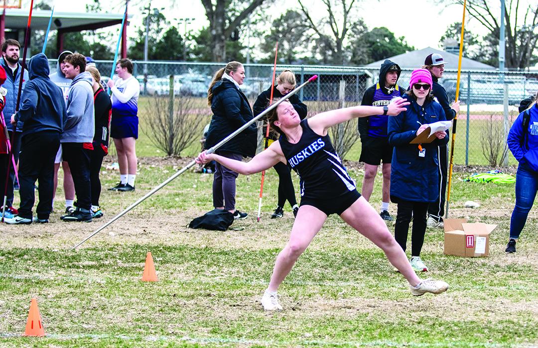 Josie Curry showed her dominance in the throwing events with top place finishes. In the Javelin, she brought home 2nd place at the Titan Invitational April 11. Photo by Peterman Sports Photography • stevepeterman5@gmail.com