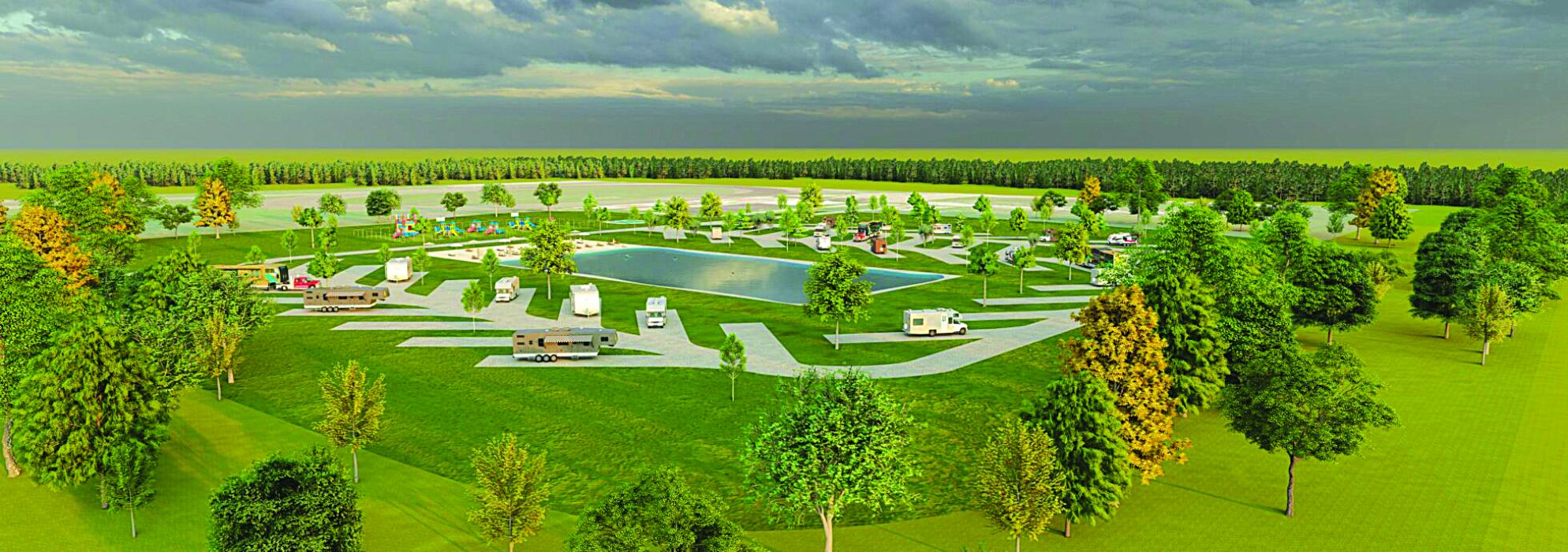 This rendering shows the vision Wayne Becker has for the Park Jefferson Speedway Campground and Event Center. Submitted rendering