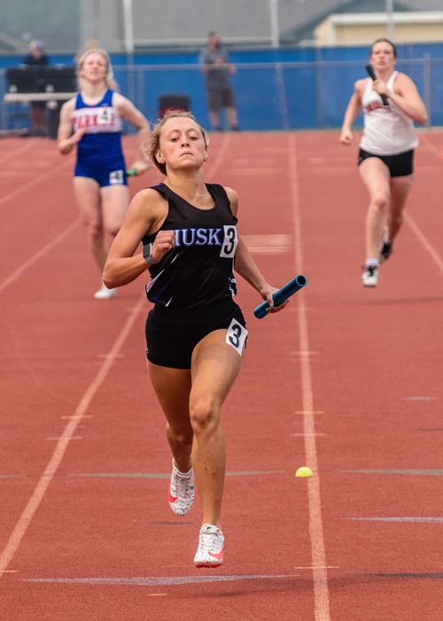 Alyssa Chytka ran anchor in the 4x100m and 4x200m relays at the Region meet in Tea May 18. Photo by Peterman Sports Photography stevepeterman5@gmail.com