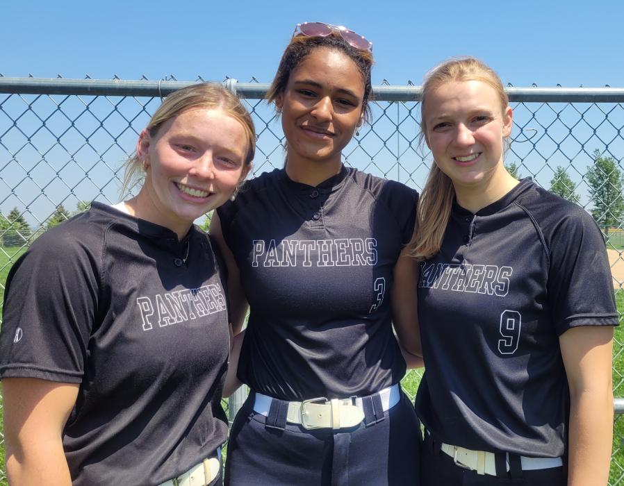 Emma Wiese, Kiara Severson and Logan Miller were celebrated during senior night. Photo by Kelly Riibe • times2reporter@gmail.com