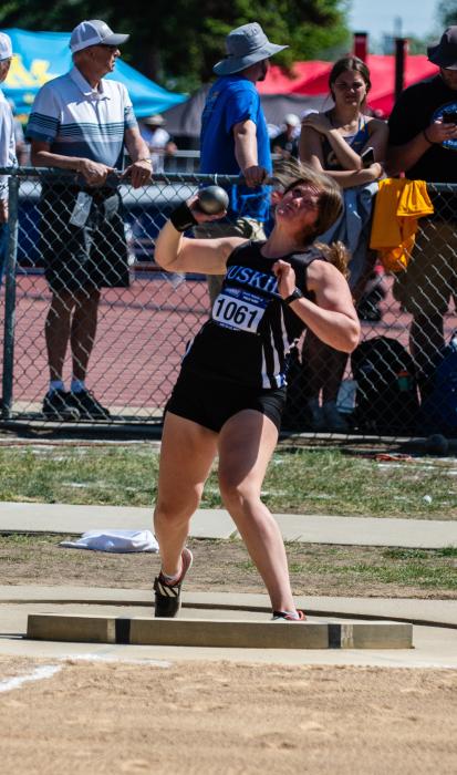 Josie Curry threw the shot put 40’1” for a 4th place finish.
