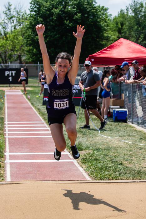 Claire Munch competed in the high jump and triple jump. She brought home 3rd place in the triple jump. 