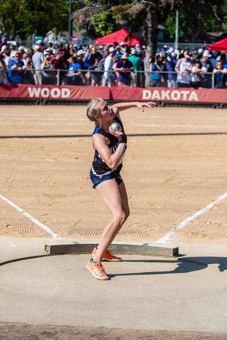 Grace Peed competed in the shot put.
