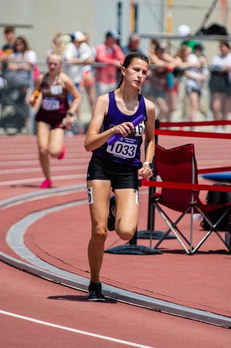 Sophia Redler had a great showing at the state track and field tournament. She brought home a 7th place finish in the 800m run, 4th place in the 3200m and helped her 3200m relay team to a 4th place finish.