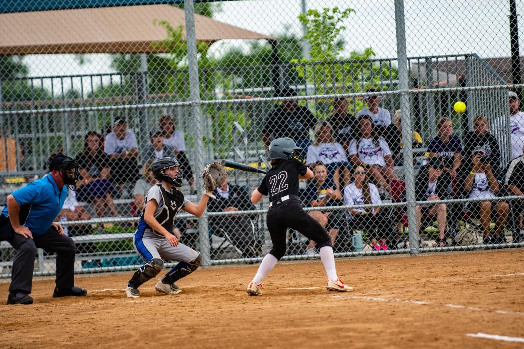 Mia Riibe was a strong batter for the Panthers during the State Class A Softball tournament June 1-3. Photo by Peterman Sports Photography • stevepeterman5@gmail.com