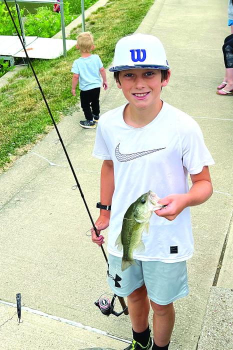  Jack was the first one to catch a fish at the annual fishing derby. He caught a 13 inch large mouth bass. (Left) The McCook Lake Izaak Walton League held their annual Youth Fishing Derby Saturday, June 17. Submitted photos
