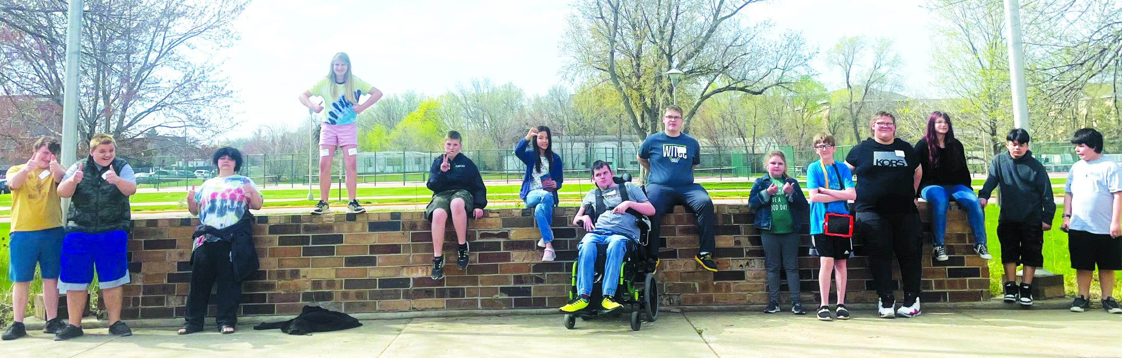 The Elk Point-Jefferson Life Skills Special Education Class and the Beresford High School class participated in an Inclusive Field Trip in Vermillion, SD May 4. Submitted photo