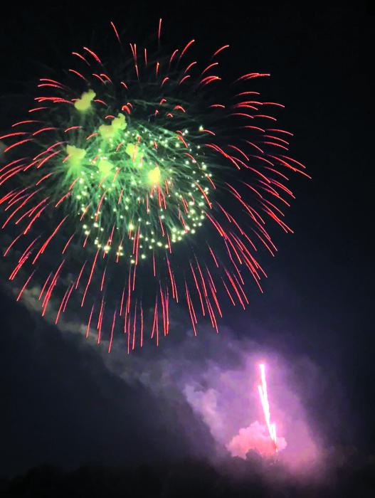 Stormy weather also postponed the McCook Lake Association annual fireworks show. It was rescheduled twice – once to Saturday and then to Sunday, July 9. Photo courtesy of Julie Burhoop