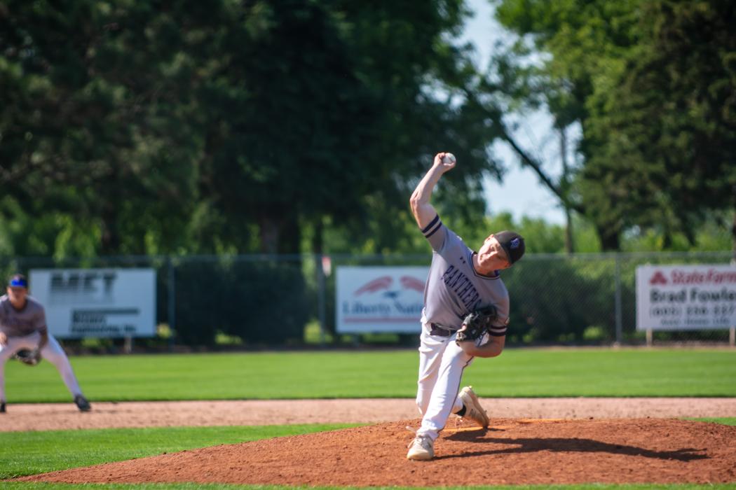 Beau Pollema pitches for the Panthers. Photo by Peterman Sports Photography stevepeterman5@gmail.com
