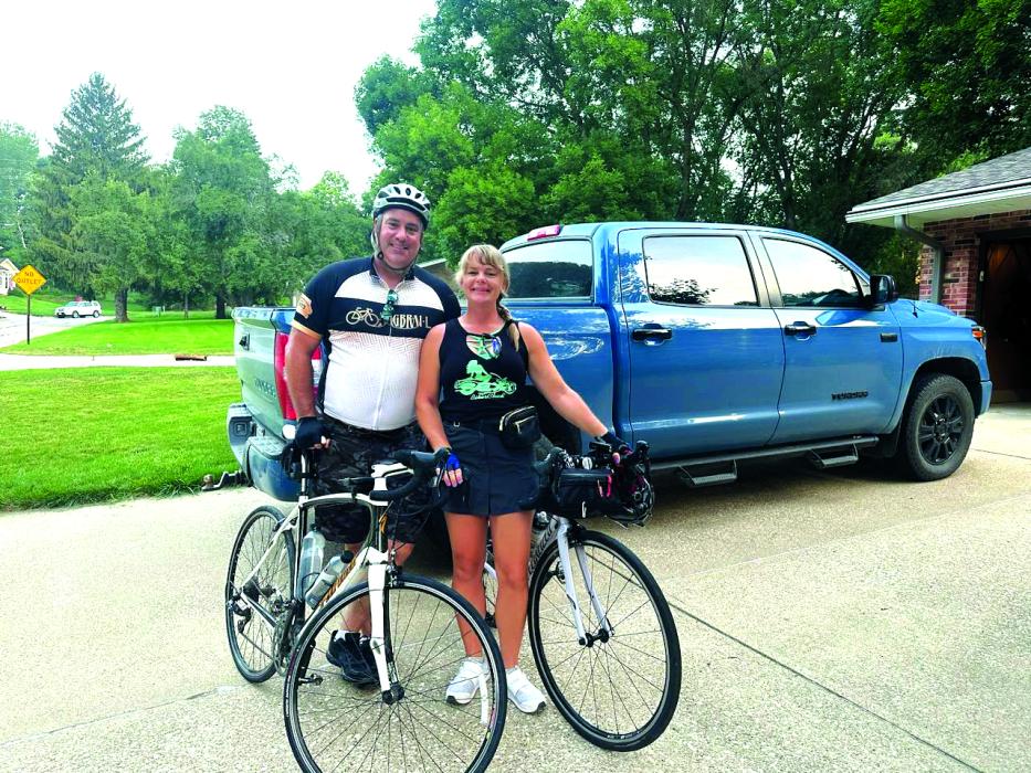 Jeremy and Amanda Vande Zande, of Jefferson, rode together in RAGBRAI this year.