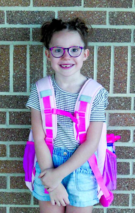 Brexlee gets ready for her first day of Kindergarten. Photo by Beth Hutcheson • times1reporter@gmail.com