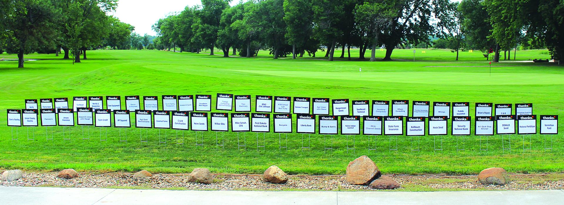 The Annual Farmer’s Open was held Aug. 4 at The Pointe Golf & Event Center. This year’s sponsors were Dave’s Roofing, Union County Electric, Flannery’s, Jensen Insurance, Edward D. Jones – John Hauger, Farm Credit, HP Squared, Agri Gold – Reid Duhaime, Cloverleaf Farms, C&M Construction, Heine Seeds, Wilbur-Ellis, Mike Schuh, CPA, First Dakota National Bank, Bunyans, Liberty Bank, Bump N’ Sam’s, Kalins Indoor Comfort, REA/Channel Seeds, State Farm Insurance, Kollbaum Construction, Heck Seed, Security Nation