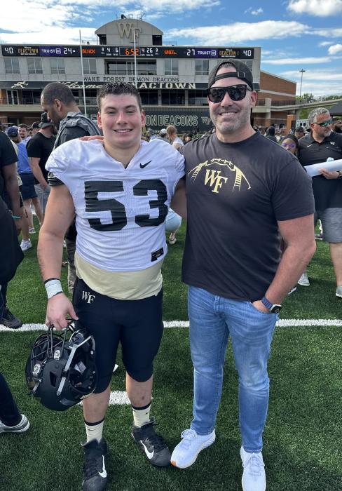 Carter Broers, a Dakota Dunes native, started his football career at Dakota Valley, then went on to play for IMG Academy and now Wake Forest University Athletics. Submitted photos