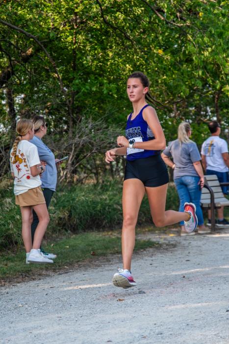 Sophia Redler ran to a 1st place finish at the DV Invite. Photo by Peterman Sports Photography stevepeterman5@gmail.com