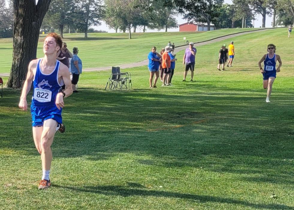 Dean Harkness is closely followed by teammate Austin Clercx at the Canton Invite Sept. 5. Photos by Kelly Riibe • times2reporter@gmail.com