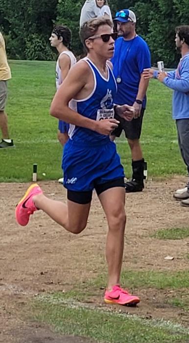 Mason Marx led the boys varsity team at the Beresford Invite Aug. 25. Photo by Kelly Riibe • times2reporter@gmail.com