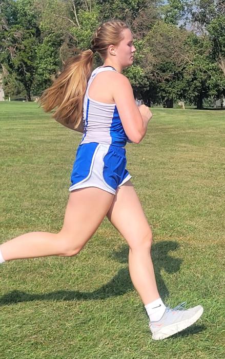 Alexis Wall was the lone varsity runner at the Canton Invite.