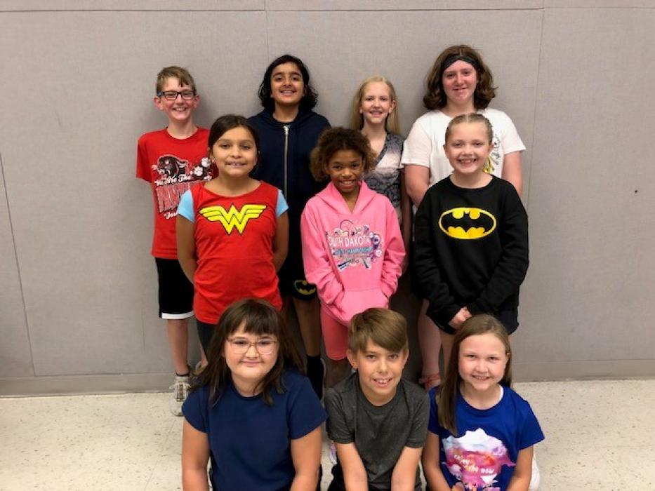 Dakota Valley elementary students selected for this year’s Honor Choir are, front from left, Berkley Fritchen, Ryder Kelley and Morgan Reinesch; middle, Anikah Gonzalez, Aryel Snorton and Adelyn Ward; and back, Hayes Monical, Ashika Gupta, Katie Jo Hale and Emersyn Thompson. Submitted photo