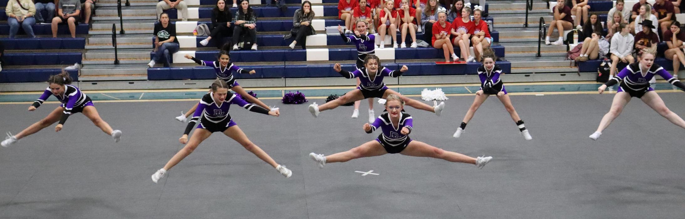 The Dakota Valley Competition Cheer team competed in the Sioux Falls O’Gorman Invite on Sept. 26. Submitted photo