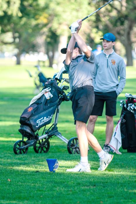 Cash Slater tees off during the Husky Invite Sept.14. Photo by Peterman Sports Photography • stevepeterman5@gmail.com