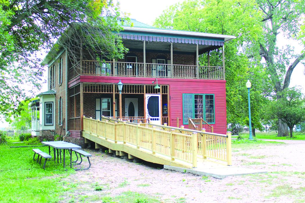 Johnathan Kjose recently completed a handicap accessible ramp into the Union County Museum. It was a part of his Eagle Scout project. Photo by Beth Hutcheson • times1reporter@gmail.com