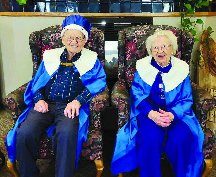 Russell Hall and Gladys Hanson were named the Homecoming King and Queen at Wel-Life on Tuesday, Sept. 12. The residents of Wel-Life also spent time playing Bingo. Submitted photo