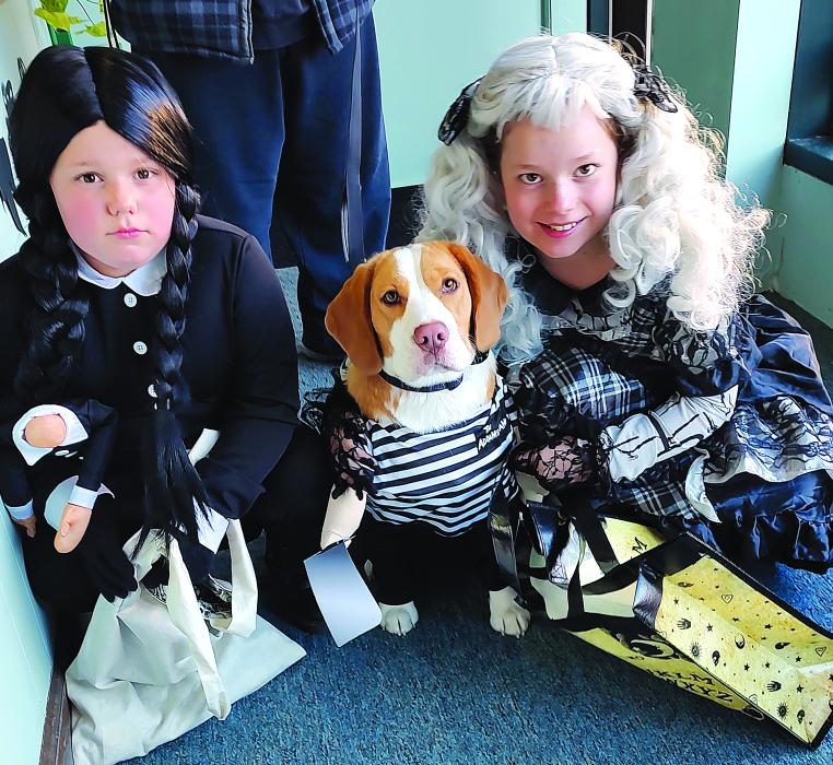 Addams Family decided to stop in at the Leader-Courier office during the Elk Point Chamber’s Halloween on Main Oct. 31.