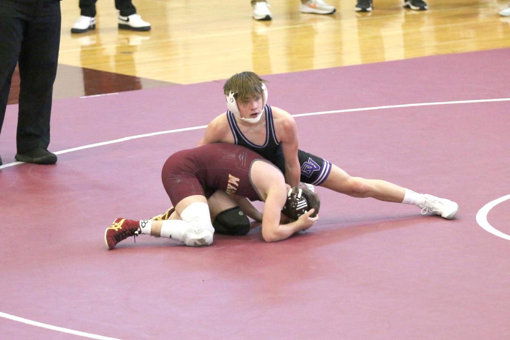 Braedy Sievers finished in 2nd place in the 113lb bracket for the Dakota Valley boys during the DAK-XII Conference Wrestling Tournament Jan. 20. Submitted photo