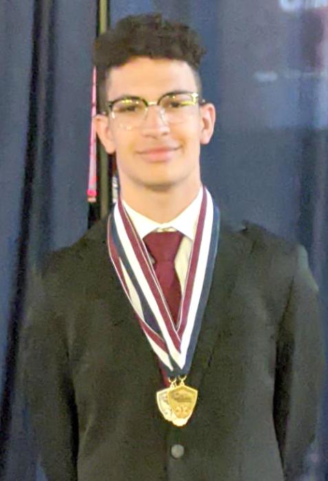 Treston Pulley received a gold medal in Behavioral Health and a silver medal in Pharmacy Science at the HOSA State Leadership Conference.
