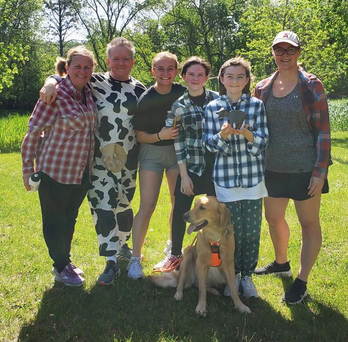 Donkey Dash 5K Fun Run/Walk best-dressed winners on May 18, 2024 were the Burnight/Lynches group. Submitted photos
