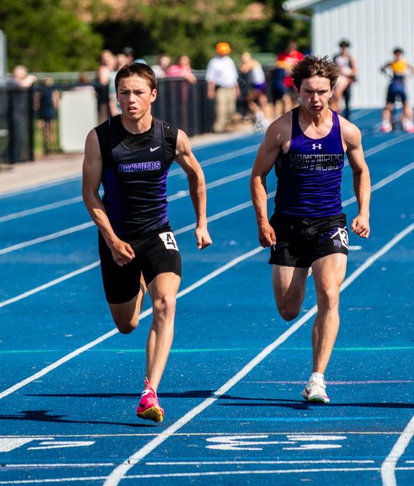 DV’s Tanner Boonstra and Ethan Seaton have been strong sprinters for the Panthers this season. They both ran the 100m dash on Friday, May 16 at Elk Point.