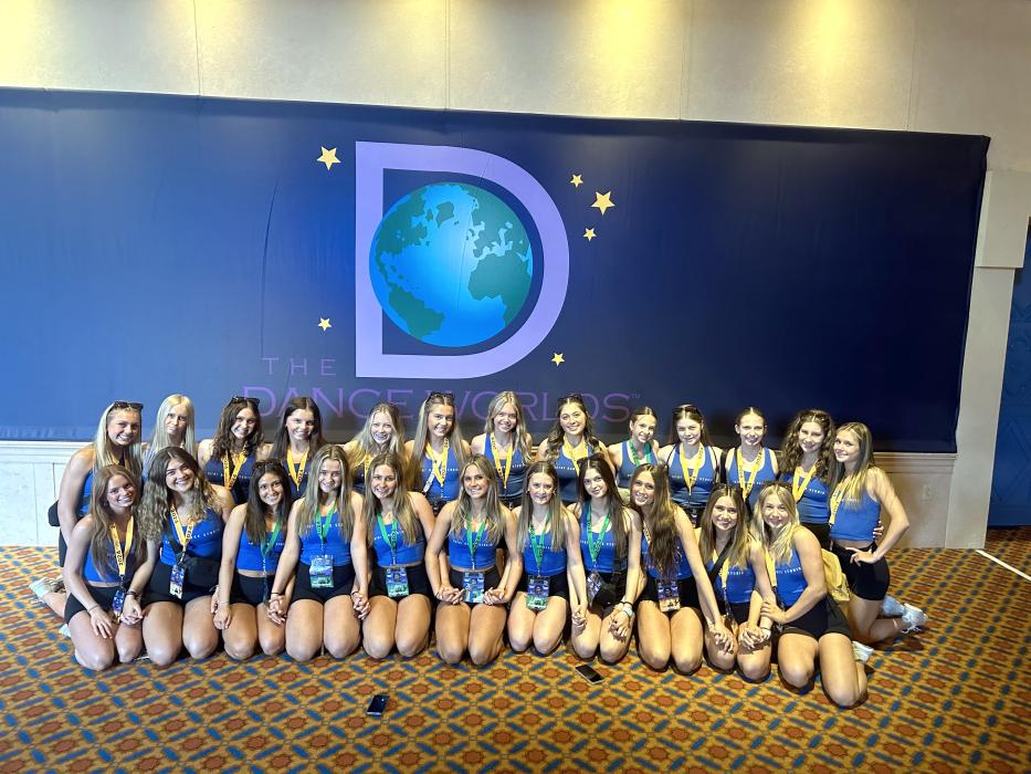 The 5678! dancers traveled to Orlando, FL for The Dance Worlds on April 26-29. Pictured are, from front left, are Sammie Pollema, Morgan Higman, Ava Merchant, Bridget Saltzman, Macie Poulsen, Megan Poulsen, Lizzy Avery, Lily Sorenson, Suri Uhl, Gracie Hamilton and Alexzandra Nelson; and back, Josie Hall, Adalie Major, Ashley Jelken, Bella Burhoop, Cadence Irwin, Abigail Burhoop, Avery Oligmueller, Payton Bernard, Tina Daniels, Reese Reigler, Maddie Farrens, Thea Akre and Marissa Loe. Submitted photo