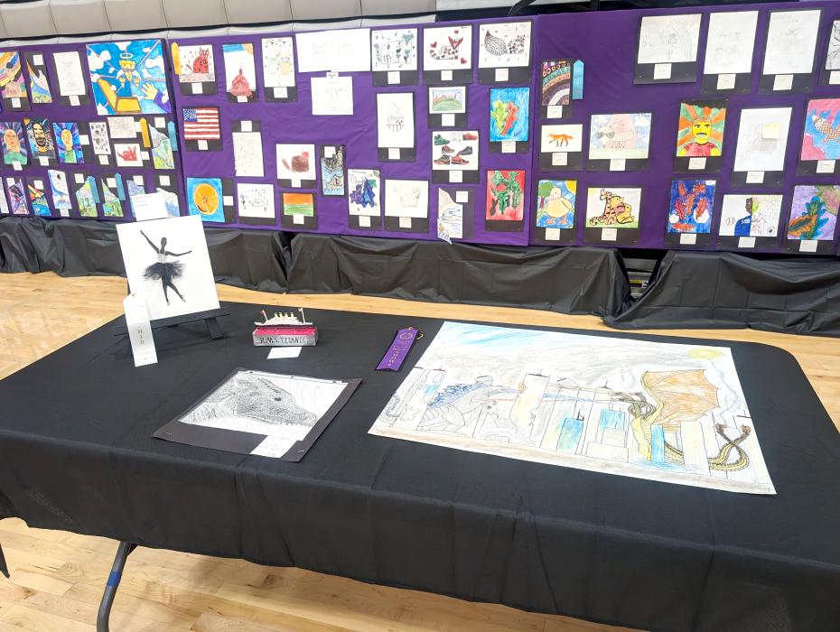 The Dakota Valley art show took place on April 29th and April 30th. Displayed here are works by students in upper elementary and middle school. See more photos on page 2. Photo by Kelly Riibe • times2reporter@gmail.com