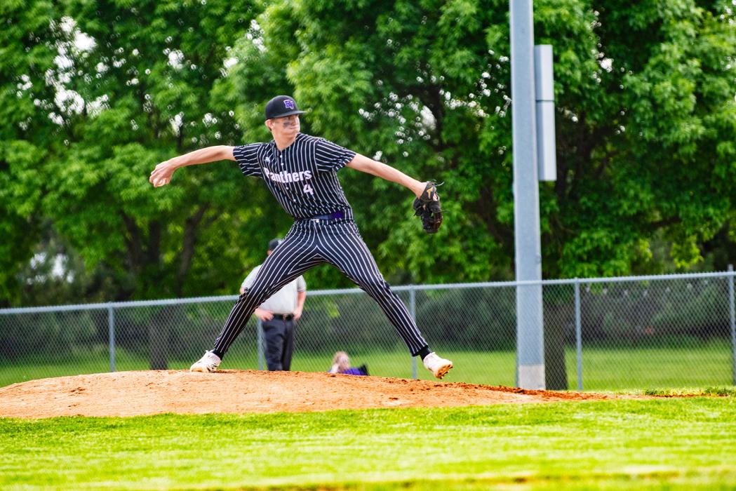 Grant VanDenHul on the mound against Beresford/Alcester-Hudson on May 22, 2024. Photo by Peterman Sports Photography • stevepeterman5@gmail.com