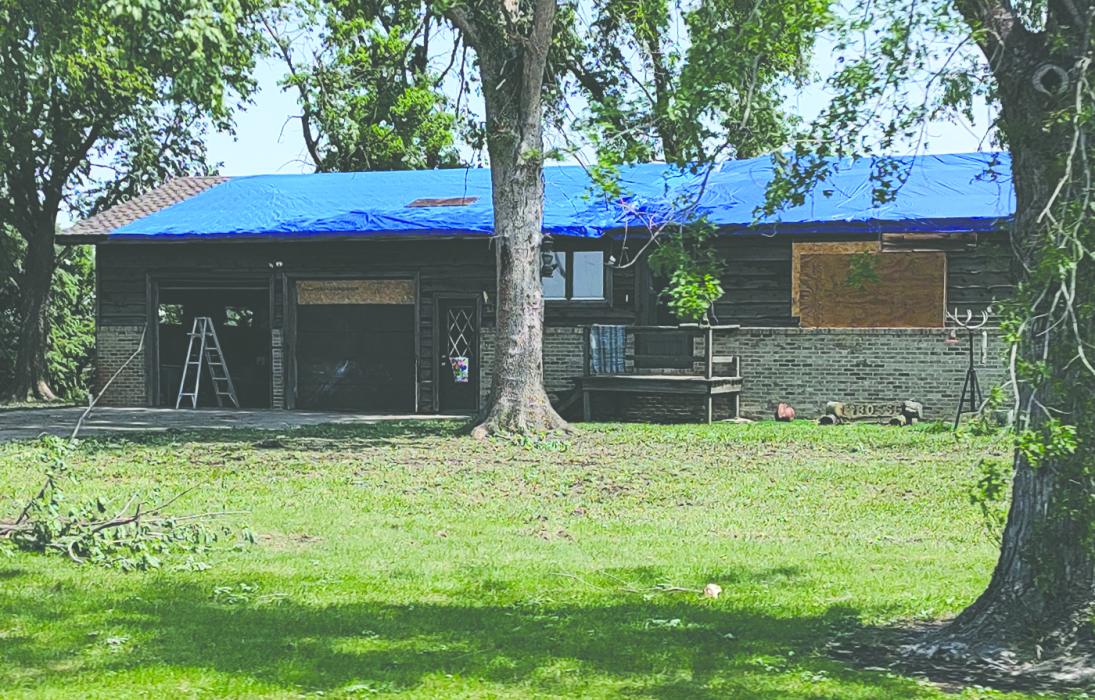 Due to high winds this house near Jefferson sustained heavy damage during the storms. PhotobyShannonJost•timesleader1@gmail.com