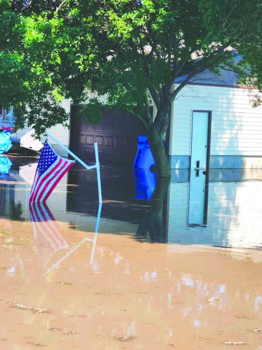 Flood waters overcame this Jefferson home. Photo submitted
