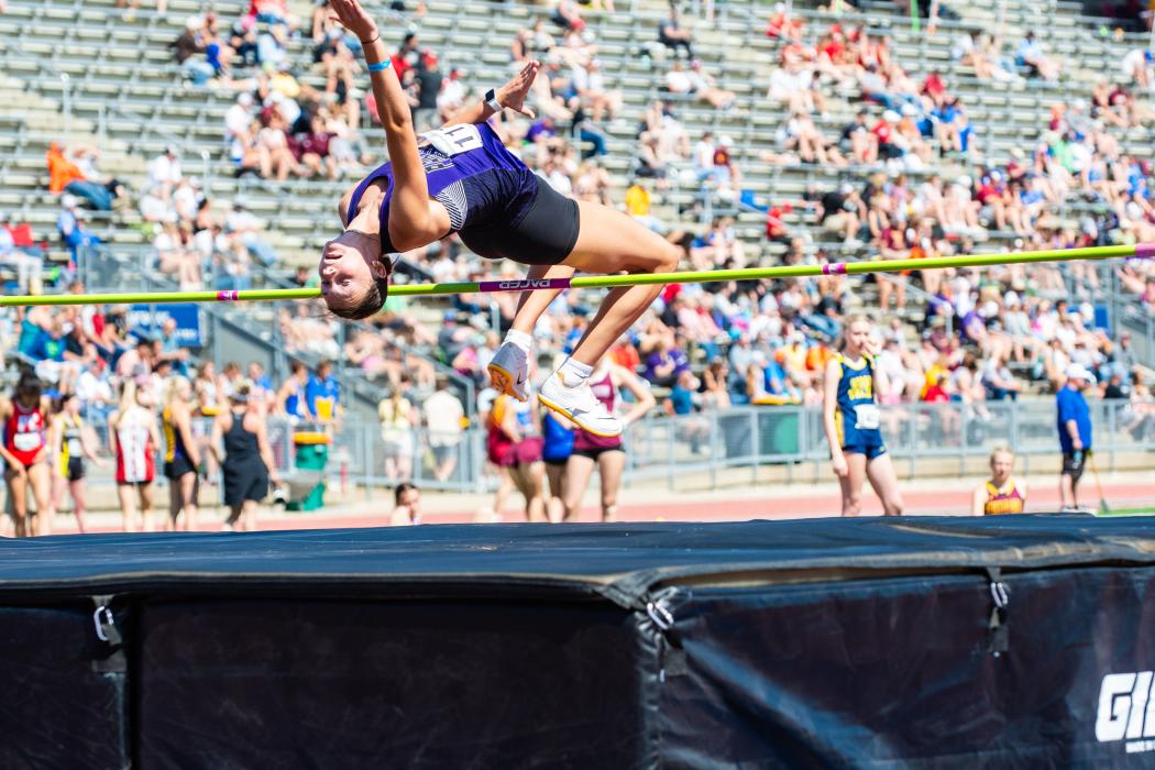 Claire Munch placed at state in the high jump, and other field events, to represent the Panthers well on May 23-25, 2024.