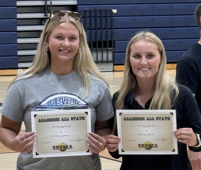 Two seniors received Academic All-State Honors for the EPJ softball team on June 13, 2024. Submitted photo