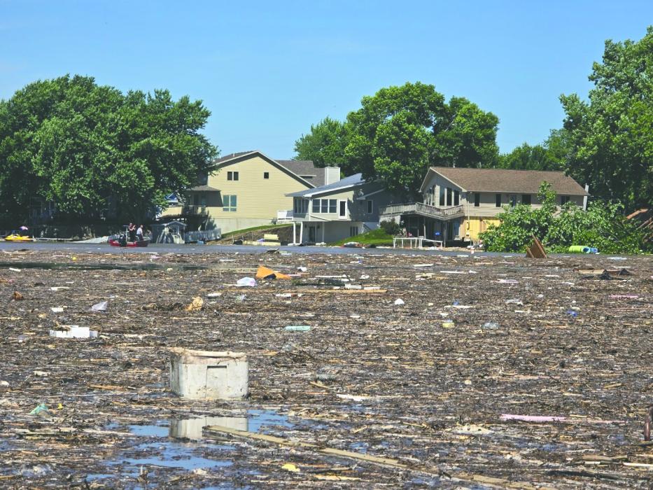A June 24  view of flood damage that occurred the previous night at McCook Lake in southeastern South Dakota. Photo courtesy of Dirk Lohry