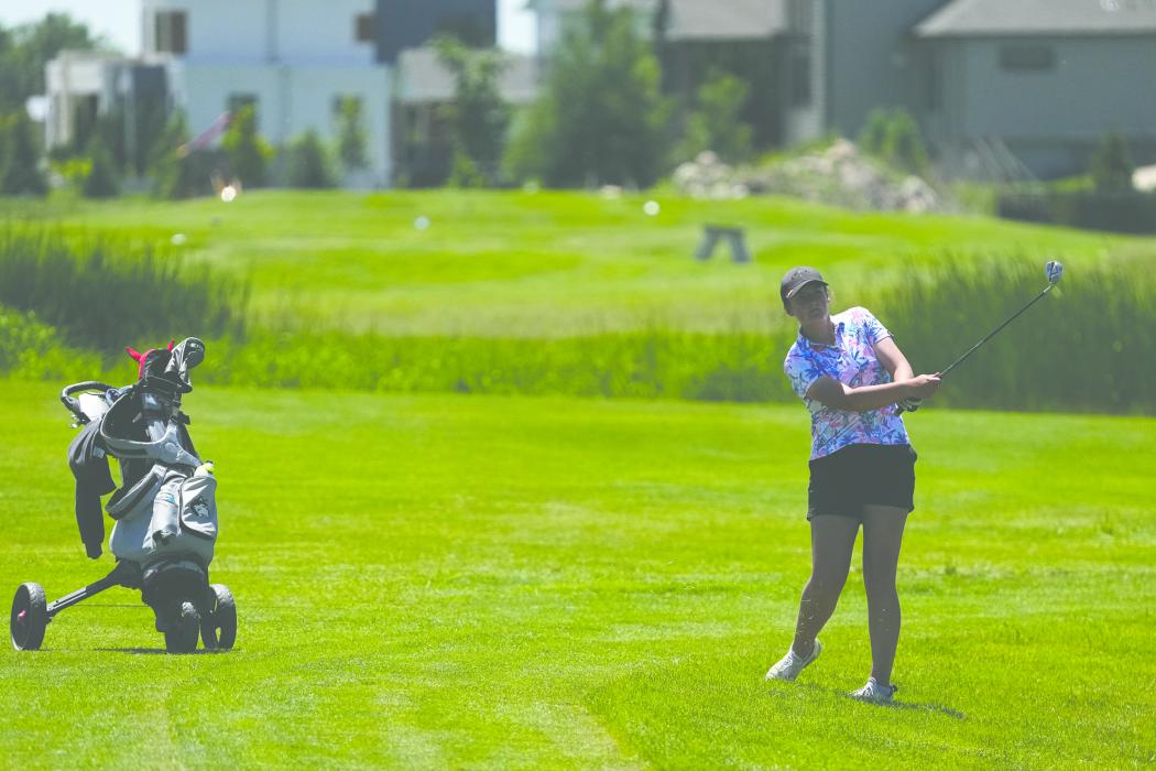 EPJ’s Madison Buenger tied for 18th at the 2024 South Dakota girls state golf meet. EPJ’s Natalie Wells placed 38th at Bakker Crossing golf course in Sioux Falls for the 2024 girls state golf meet. Golf photos courtesy of SDPB.
